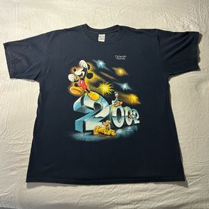 SOLD Vintage Y2K 2002 Mickey Mouse Disney navy blue t shirt